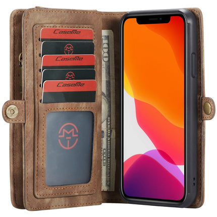 CASEME Apple iPhone 11 Vintage Portemonnee Hoesje - Brown - Casebump