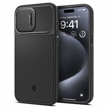 Spigen Optik Armor Mag Case Iphone 15 Pro (Black) ACS06738 - Casebump