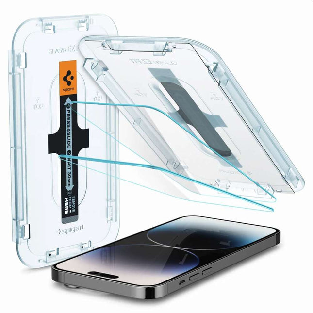 Spigen Glass Apple iPhone 14 Pro Met Montage Frame EZ FIT - 2 Pack AGL05214 - Casebump