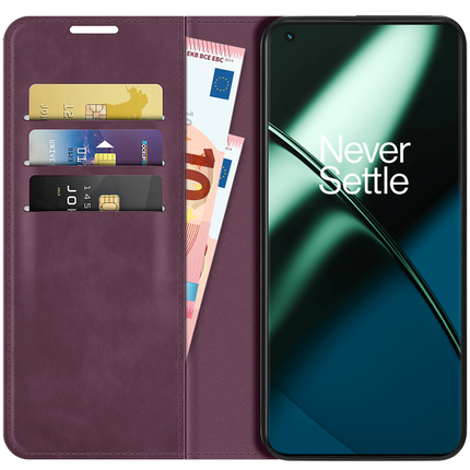 OnePlus 11 Magnetic Wallet Case - Purple - Casebump