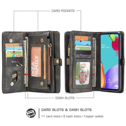 CASEME Samsung Galaxy A52 / A52s Vintage Portemonnee Hoesje - Black - Casebump