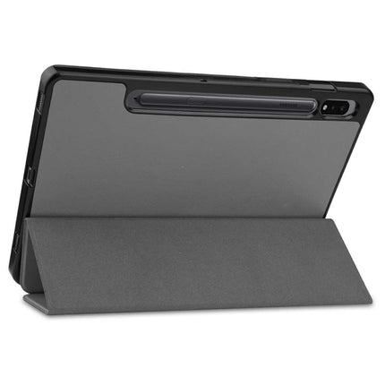 Samsung Galaxy Tab S8 Ultra Smart Tri-Fold Case With Pen Slot (Grey) - Casebump
