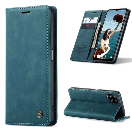 CASEME Samsung Galaxy A12 Retro Wallet Case - Blue - Casebump