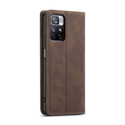 CASEME Xiaomi Poco M4 Pro 5G Retro Wallet Case - Coffee - Casebump