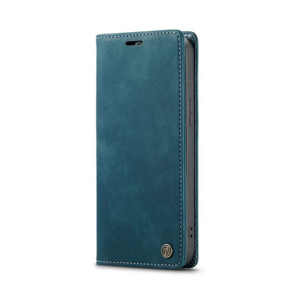 CASEME iPhone 14 Retro Wallet Case - Blue - Casebump