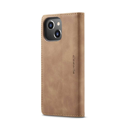 CASEME iPhone 14 Plus Retro Wallet Case - Brown - Casebump