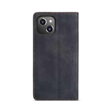 CASEME iPhone 13 Retro Wallet Case - Black - Casebump