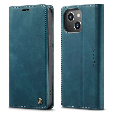 CASEME iPhone 14 Retro Wallet Case - Blue - Casebump