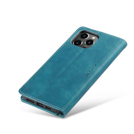 CASEME iPhone 13 Pro Max Retro Wallet Case - Blue - Casebump