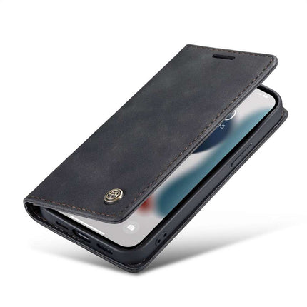 CASEME iPhone 13 Retro Wallet Case - Black - Casebump