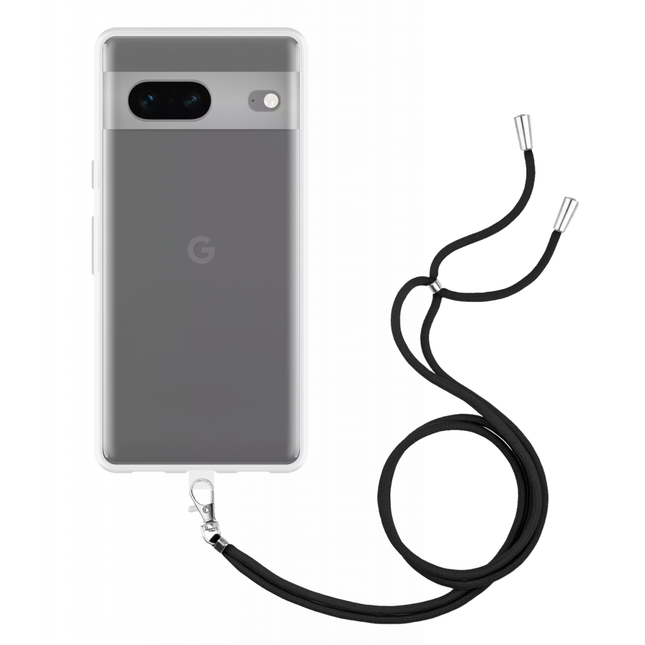 Google Pixel 7 Soft TPU Case with Strap - (Clear) - Casebump