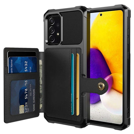Magnetic Card Holder Hybrid Case Samsung Galaxy A33 - Black - Casebump