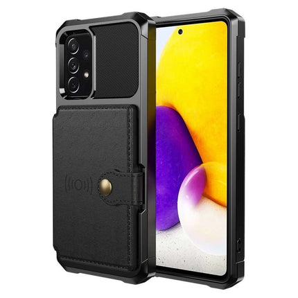 Magnetic Card Holder Hybrid Case Samsung Galaxy A33 - Black - Casebump