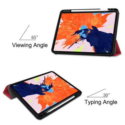 Apple iPad Pro 12.9 2020 Smart Tri-Fold Case With Pen Slot (Red) - Casebump