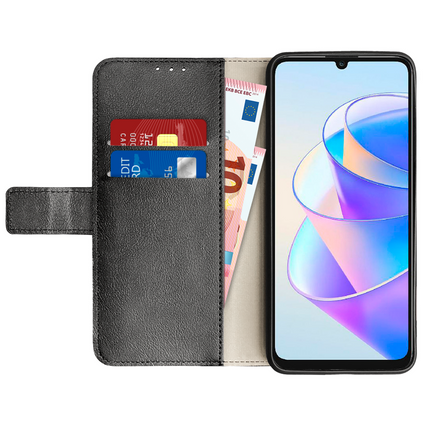 Honor X7a Classic Wallet Case - Black - Casebump