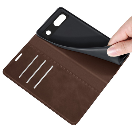 Google Pixel 7a Magnetic Wallet Case - Brown - Casebump