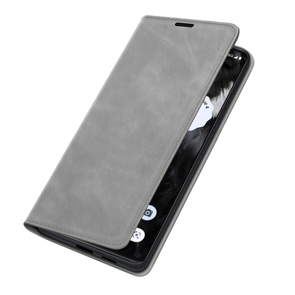 Google Pixel 7a Magnetic Wallet Case - Grey - Casebump